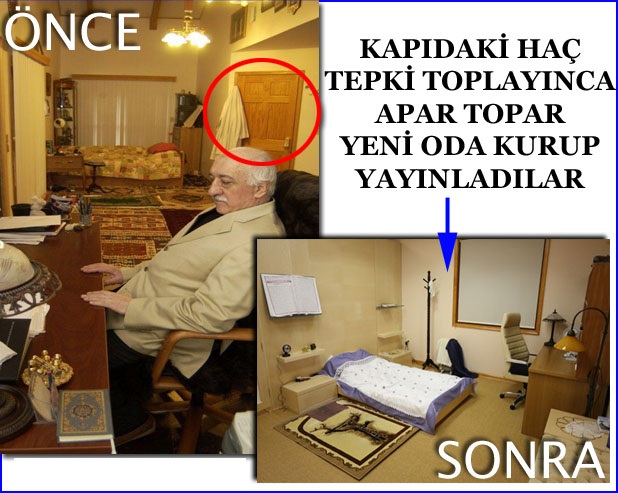 Fethullah Gülen'in odası hemen değiştirildi | Farklı Nurcular